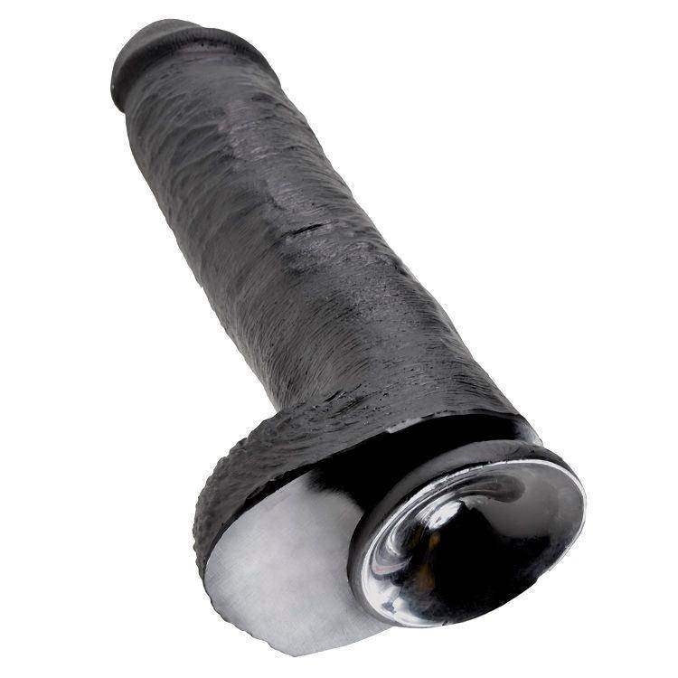 KING COCK - 11 DILDO SCHWARZ MIT EIER 28 CM - Vanelion Paradise