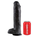 KING COCK - 11 DILDO SCHWARZ MIT EIER 28 CM - Vanelion Paradise