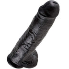 KING COCK - 11 DILDO SCHWARZ MIT EIER 28 CM - Vanelion Paradise