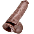 KING COCK - 11 DILDO BRAUN MIT EIER 28 CM - Vanelion Paradise