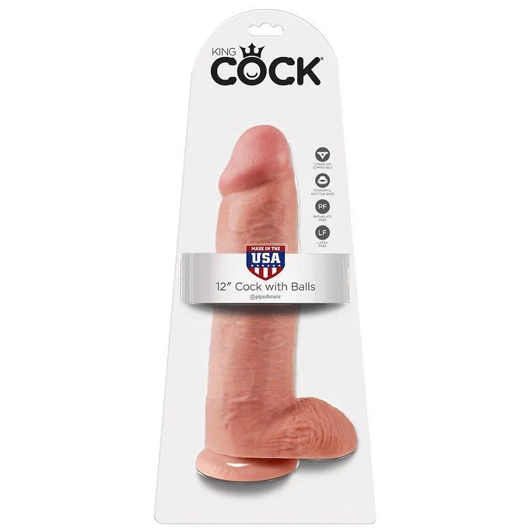 KING COCK - 12 SCHWANZFLEISCH MIT EIER 30.48 CM - Vanelion Paradise