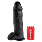 KING COCK - 12 DILDO SCHWARZ MIT EIER 30.48 CM - Vanelion Paradise