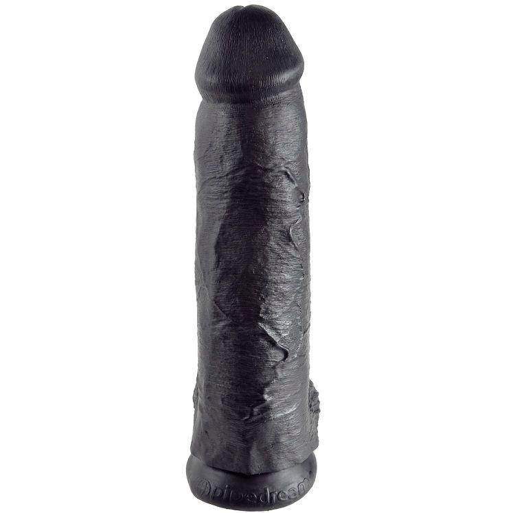 KING COCK - 12 DILDO SCHWARZ MIT EIER 30.48 CM - Vanelion Paradise
