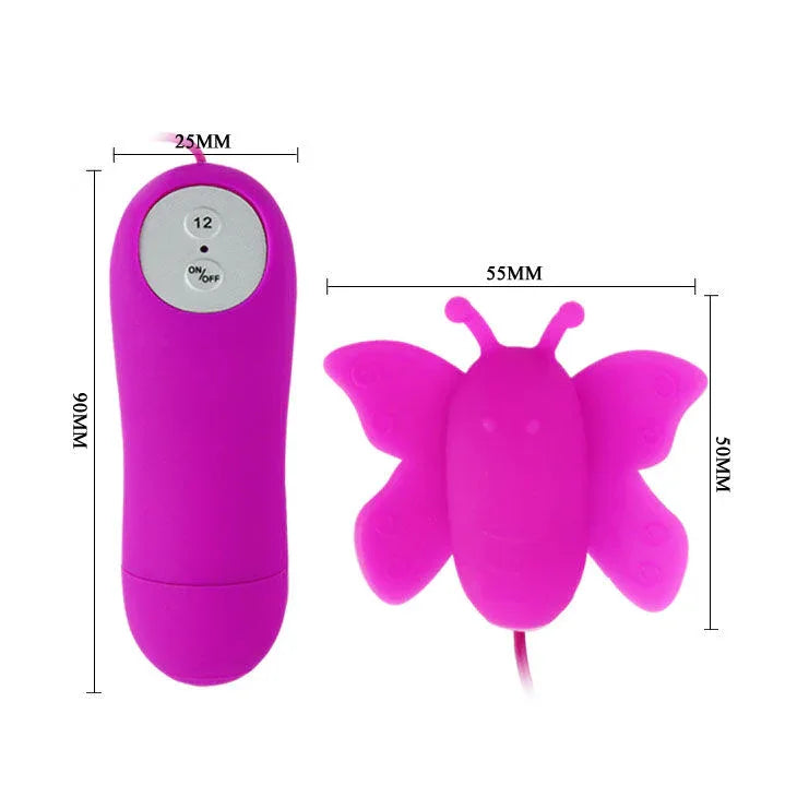 BAILE - LOVE EGGS BUTTERFLY CLITORIS STIMULATOR 12 GESCHWINDIGKEITEN LILA FERNBEDIENUNG - Vanelion Paradise
