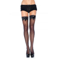 LEG AVENUE - SCHWARZE STRUMPFHOSE VON MIT SPITZENDETAIL UND SATINSCHLEIFE - Vanelion Paradise