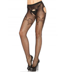 LEG AVENUE - HÖSCHE AUS ELEGANTEM, SCHWARZEM, BESTICKTEM NETZ - Vanelion Paradise