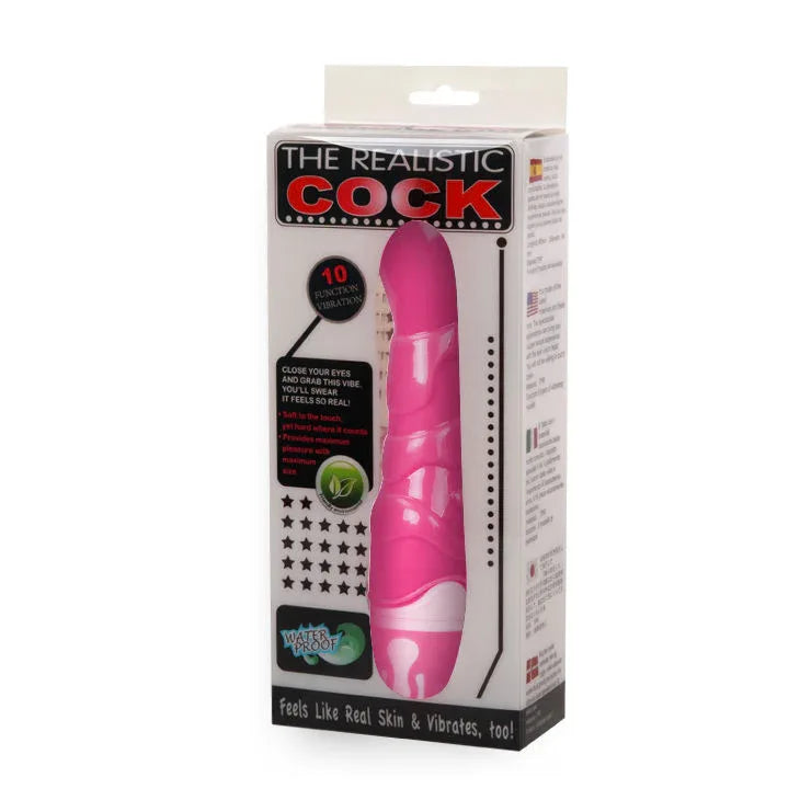 BAILE realistischer Cock-Vibrator 21,8 cm – wasserdichter Vibrator aus TPR - Vanelion Paradise