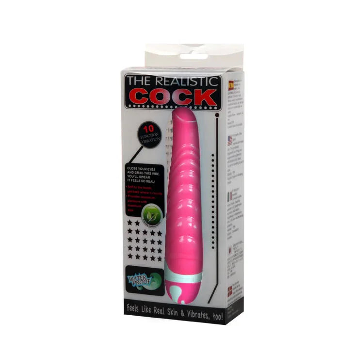 BAILE Realistischer G-Punkt-Vibrator, Rosa, 21,8 cm – 10 Modi, tauchfähig - Vanelion Paradise