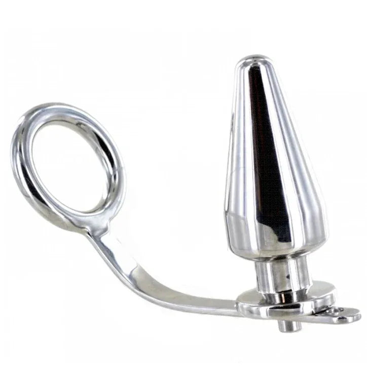 METAL HARD - STAHLRING MIT ANALPLUG 80 X 55 MM - Vanelion Paradise