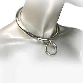 METAL HARD - BDSM-HALSKETTE MIT RING 10CM - Vanelion Paradise