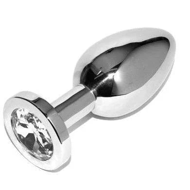 METAL HARD - ANALPLUG DIAMANT TRANSPARENT KLEIN 5,71 CM - Vanelion Paradise