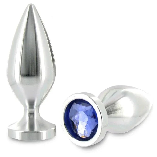 METAL HARD - ANALSTECKER ALIMINIUM KRISTALL FARBE MITTEL 8,89 CM - Vanelion Paradise