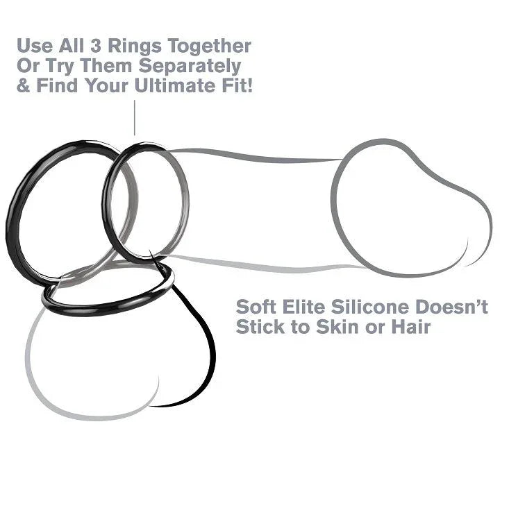 FANTASY C-RINGZ - SILIKON 3 RING STAMINA SET - Vanelion Paradise