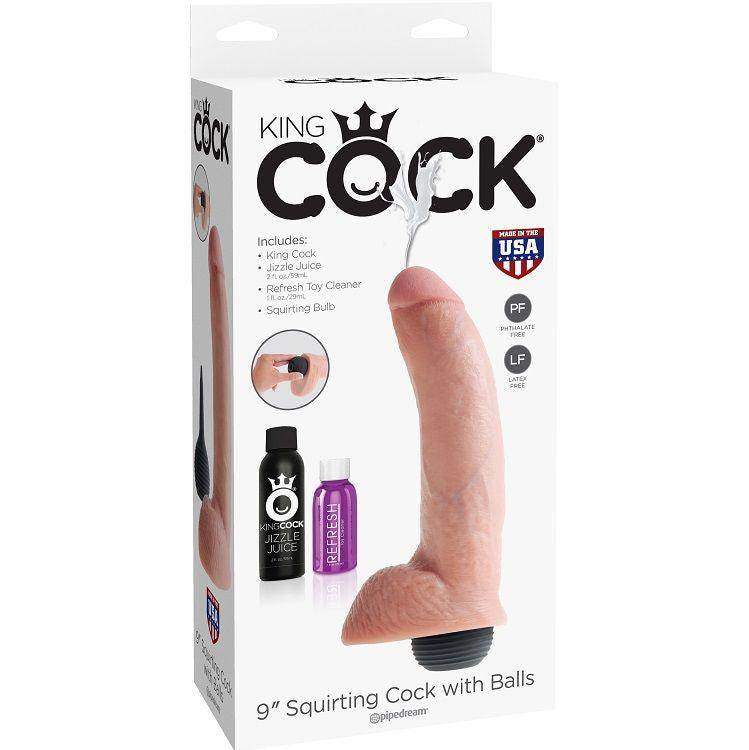KING COCK - REALISTISCHER NATÜRLICHER EJAKULATOR-PENIS 22.86 CM - Vanelion Paradise