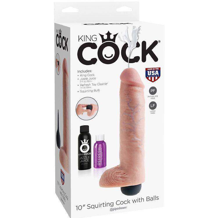 KING COCK - REALISTISCHER NATÜRLICHER EJAKULATOR-PENIS 25.40 CM - Vanelion Paradise