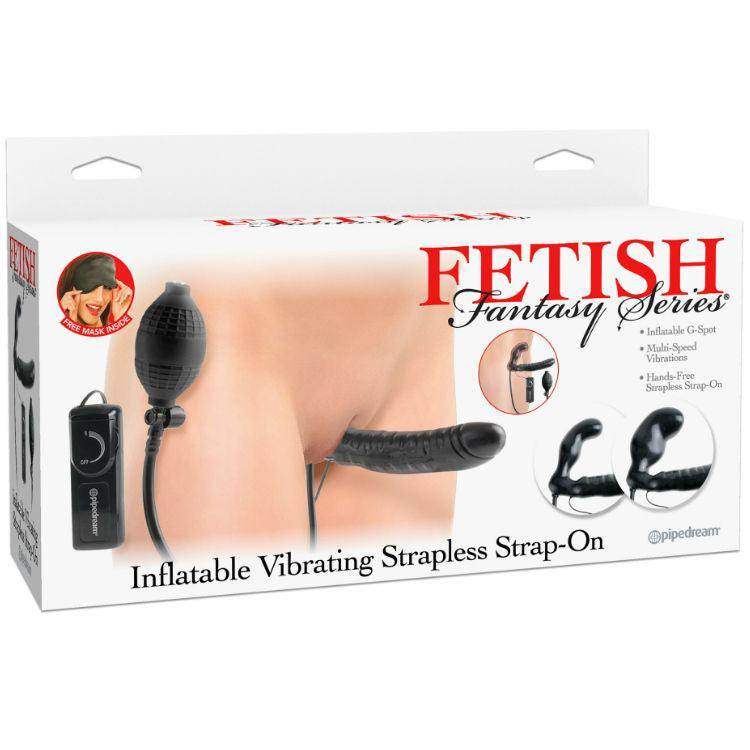 FETISH FANTASY SERIE INFLATABLE VIBRATING STRAPLESS STRAP-ON - Vanelion Paradise