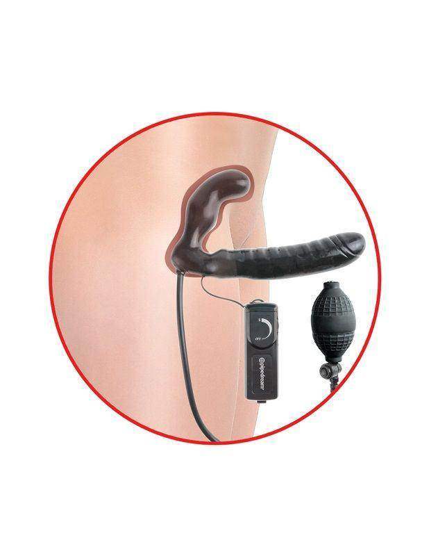 FETISH FANTASY SERIE INFLATABLE VIBRATING STRAPLESS STRAP-ON - Vanelion Paradise