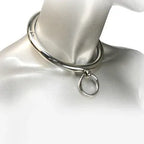 METAL HARD - BDSM-HALSKETTE MIT RING 18CM - Vanelion Paradise