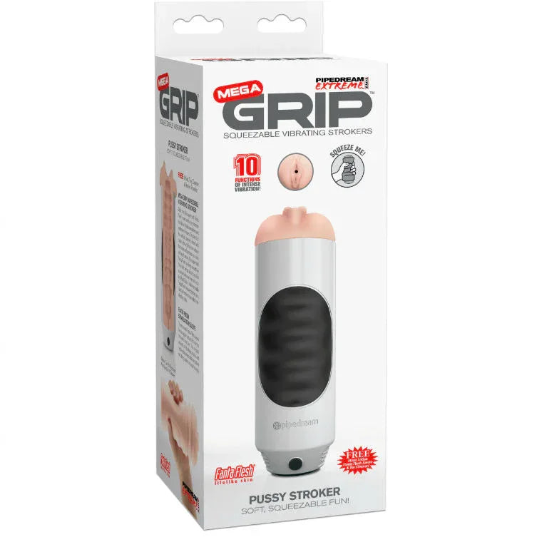 EXTREME TOYZ - PIPEDREAM MEGA GRIP VAGINA MASTURBATOR VIBRATOR - Vanelion Paradise
