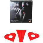 SECRETPLAY - THONG AND EDIBLE NIPPLES COVER STRAWBERRY - Vanelion Paradise