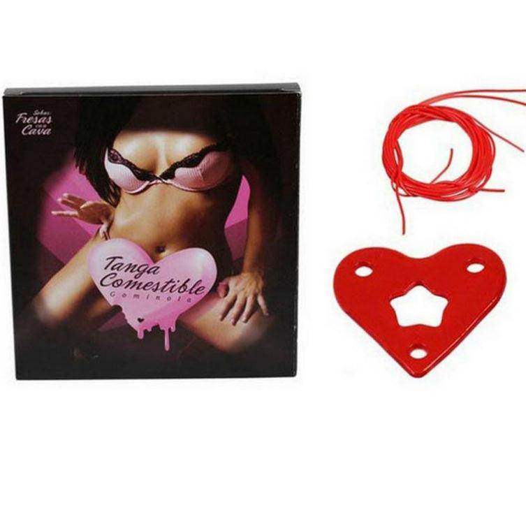 SECRETPLAY - GUMMY THONG FOR HER STRAWBERRY FLAVOR WITH CAVA - Vanelion Paradise