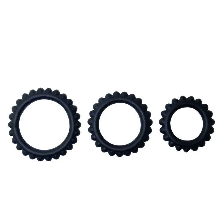 BAILE - TITAN SET 3STK COCKRING SCHWARZ 2.8 + 2.4 + 1.9 CM - Vanelion Paradise