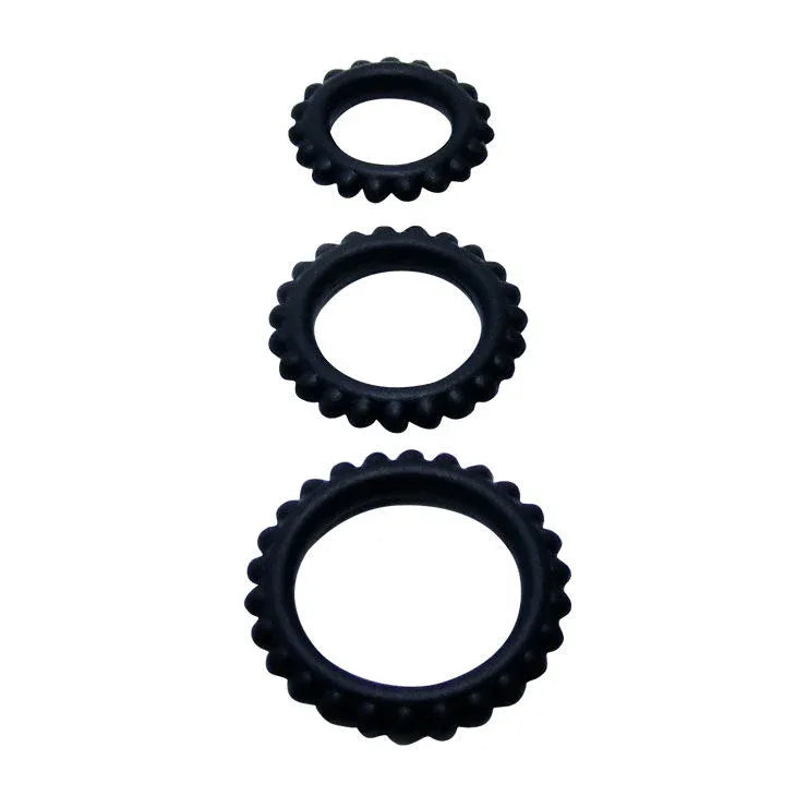 BAILE - TITAN SET 3STK COCKRING SCHWARZ 2.8 + 2.4 + 1.9 CM - Vanelion Paradise