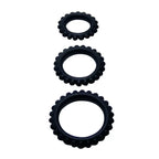 BAILE - TITAN SET 3STK COCKRING SCHWARZ 2.8 + 2.4 + 1.9 CM - Vanelion Paradise