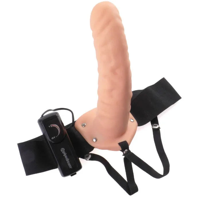 FETISH FANTASY SERIES - 19 CM VIBRIERENDER HOHL-STRAP-ON BRAUN - Vanelion Paradise