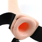 FETISH FANTASY SERIES - 19 CM VIBRIERENDER HOHL-STRAP-ON BRAUN - Vanelion Paradise