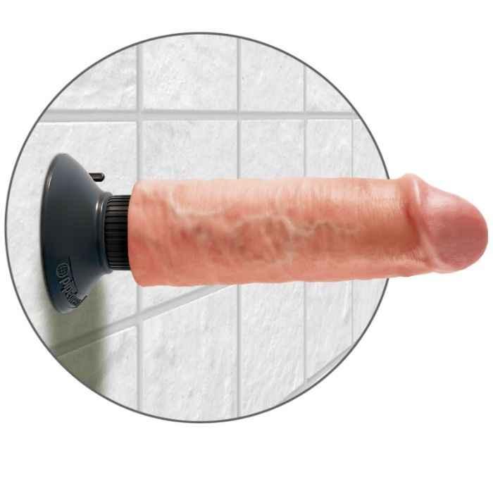 KING COCK - VIBRATORDILDO 15.24 CM NATÜRLICH - Vanelion Paradise