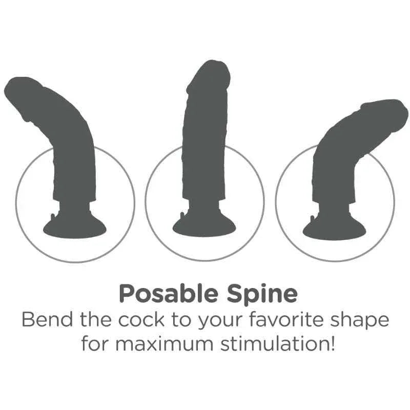 KING COCK - VIBRATORDILDO 15.24 CM NATÜRLICH - Vanelion Paradise