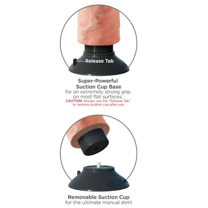 KING COCK - VIBRATORDILDO 17.78 CM NATÜRLICH - Vanelion Paradise