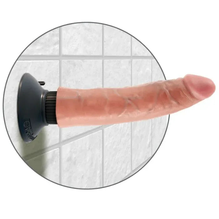 KING COCK - VIBRATORDILDO 17.78 CM NATÜRLICH - Vanelion Paradise