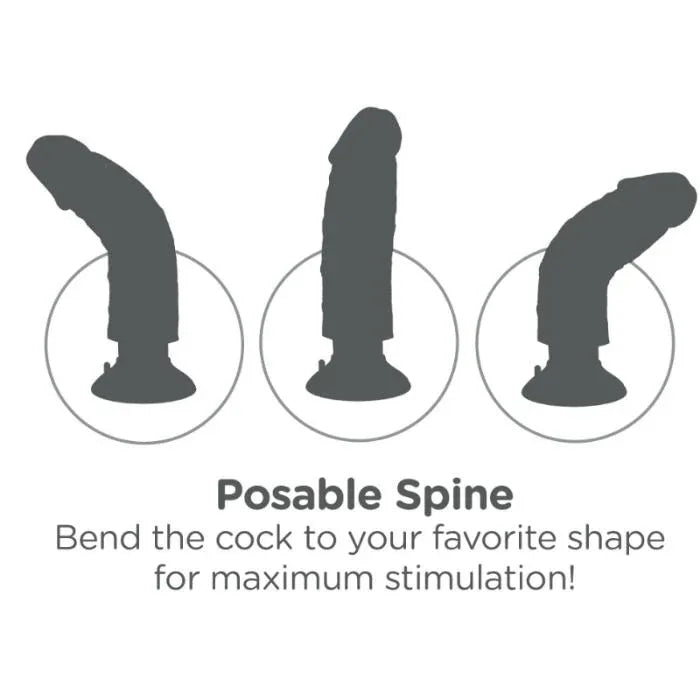 KING COCK - VIBRATORDILDO 17.78 CM NATÜRLICH - Vanelion Paradise