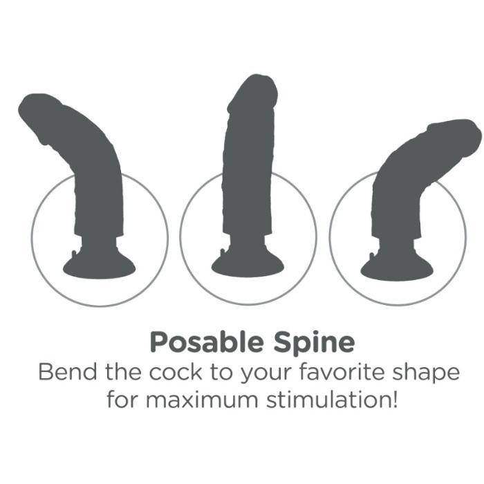 KING COCK - VIBRIERENDER DILDO MIT HODEN 20.3 CM NATUR - Vanelion Paradise