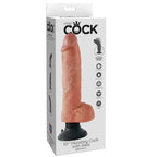 KING COCK - VIBRIERENDER DILDO MIT HODEN 25.5 CM NATÜRLICHE FARBE - Vanelion Paradise