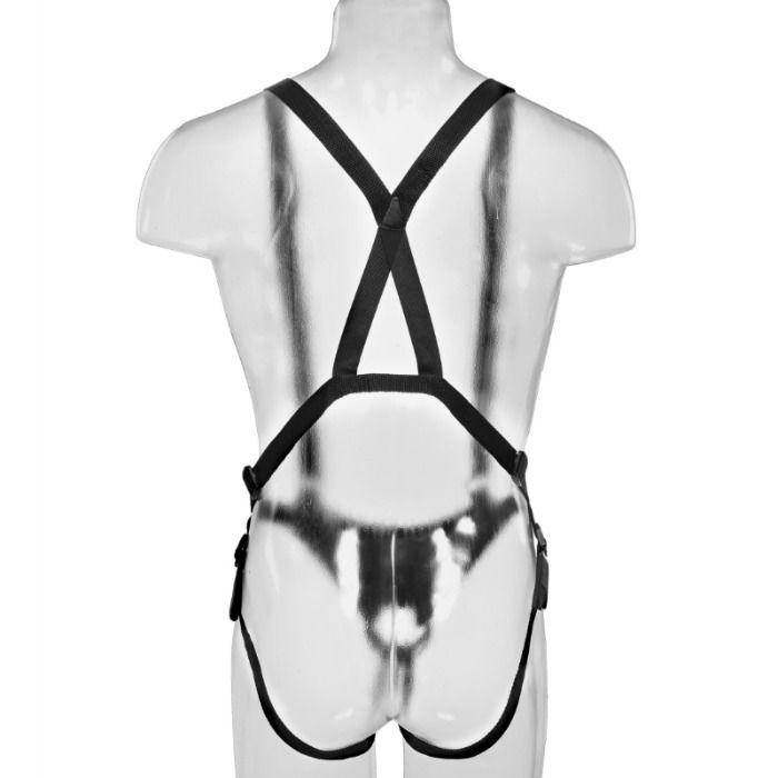 KING COCK - 25,5 CM HOLLOW STRAP-ON SUSPENDER SYSTEM FLESH - Vanelion Paradise