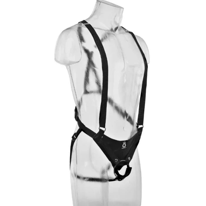 KING COCK - 28 CM HOHLES STRAP-ON-STRUMPFSYSTEM FLEISCH - Vanelion Paradise