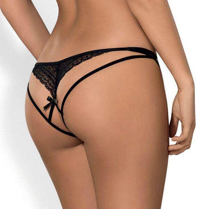 OBSESSIVE - PICANTINA THONG SCHWARZ OUVERT S/M - Vanelion Paradise