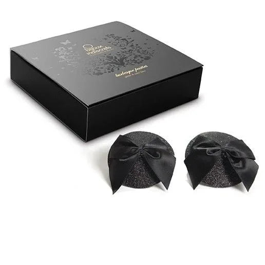 BIJOUX - BURLESQUE GLNZENDE NIPPELABDECKUNGEN MIT SCHLEIFE - Vanelion Paradise