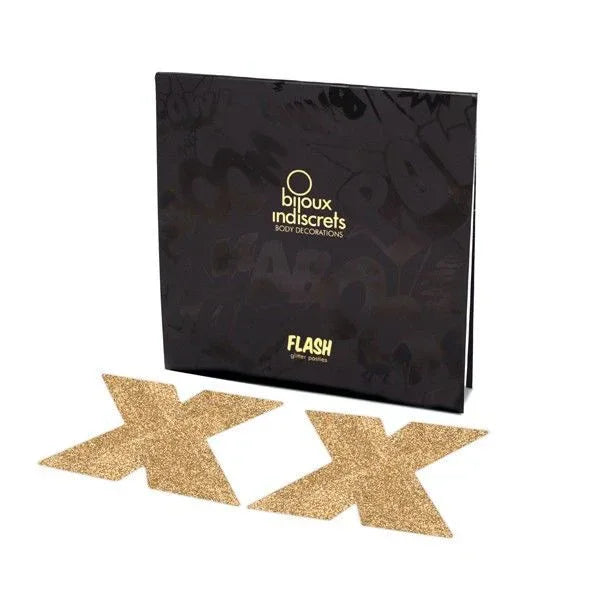BIJOUX - INDISCRETS FLASH CROSS GOLD NIPPELABDECKUNGEN - Vanelion Paradise