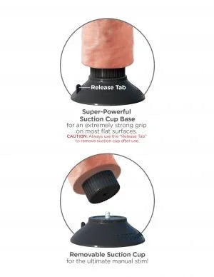KING COCK - VIBRATORDILDO 20.32 CM NATÜRLICH - Vanelion Paradise