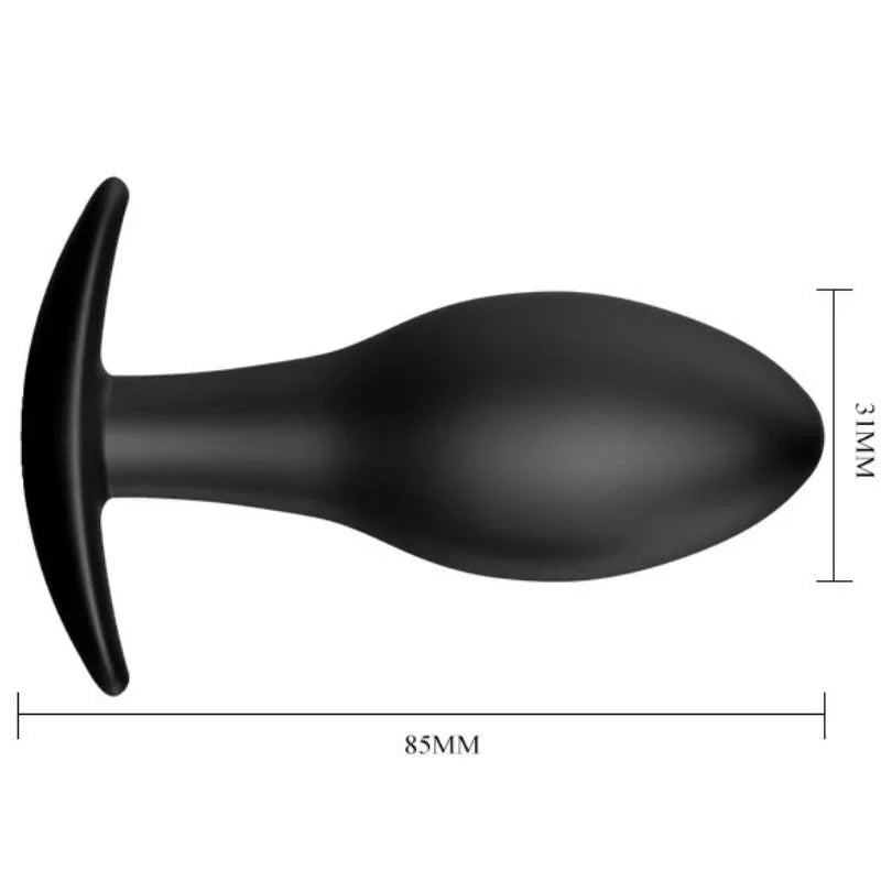 PRETTY LOVE - ANAL PLUG SILIKONANKER 8.5 CM SCHWARZ - Vanelion Paradise