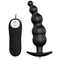 PRETTY LOVE - ANALPLUG AUS SILIKON EXTRA STIMULATION UND 12 VIBRATIONSMODI SCHWARZ - Vanelion Paradise