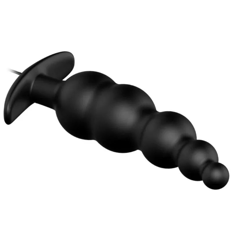 PRETTY LOVE - ANALPLUG AUS SILIKON EXTRA STIMULATION UND 12 VIBRATIONSMODI SCHWARZ - Vanelion Paradise