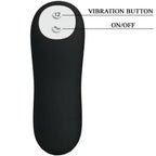 PRETTY LOVE - ANALPLUG AUS SILIKON EXTRA STIMULATION UND 12 VIBRATIONSMODI SCHWARZ - Vanelion Paradise