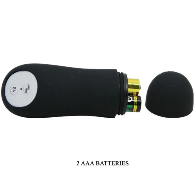 PRETTY LOVE - ANALPLUG AUS SILIKON EXTRA STIMULATION UND 12 VIBRATIONSMODI SCHWARZ - Vanelion Paradise