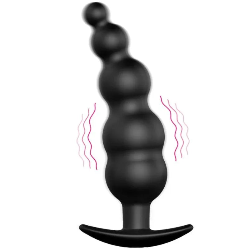 PRETTY LOVE - ANALPLUG AUS SILIKON EXTRA STIMULATION UND 12 VIBRATIONSMODI SCHWARZ - Vanelion Paradise