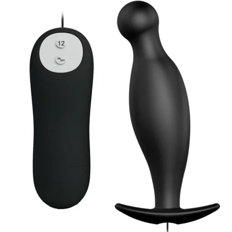 PRETTY LOVE - SILIKON ANALPLUG 12 VIBRATIONSMODI SCHWARZ - Vanelion Paradise